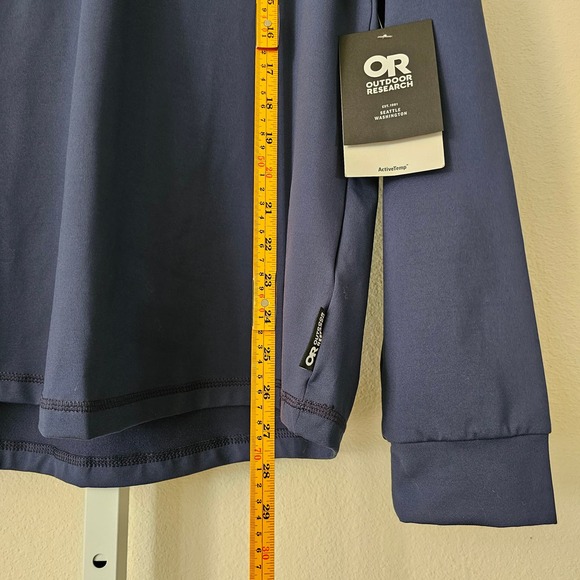 OUTDOOR RESEARCH NWT Baritone Naval Blue L/S ActiveTemp Button Henley Sz M - Picture 16 of 16